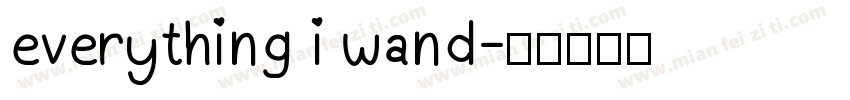 everything i wand字体转换